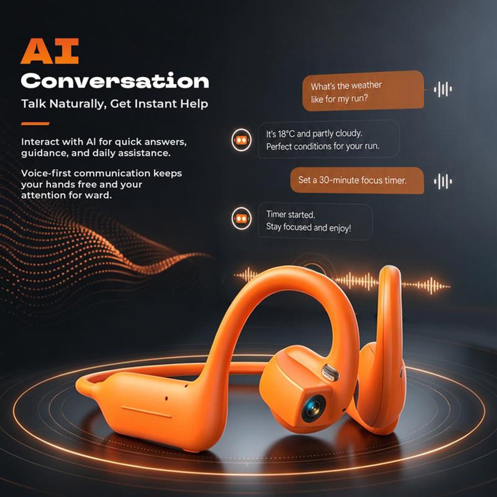2026 Upgrade Model - 🎧 8MP Smart Camera Open-Ear Headset – POV Video, Calls & AI Assistance 🎥