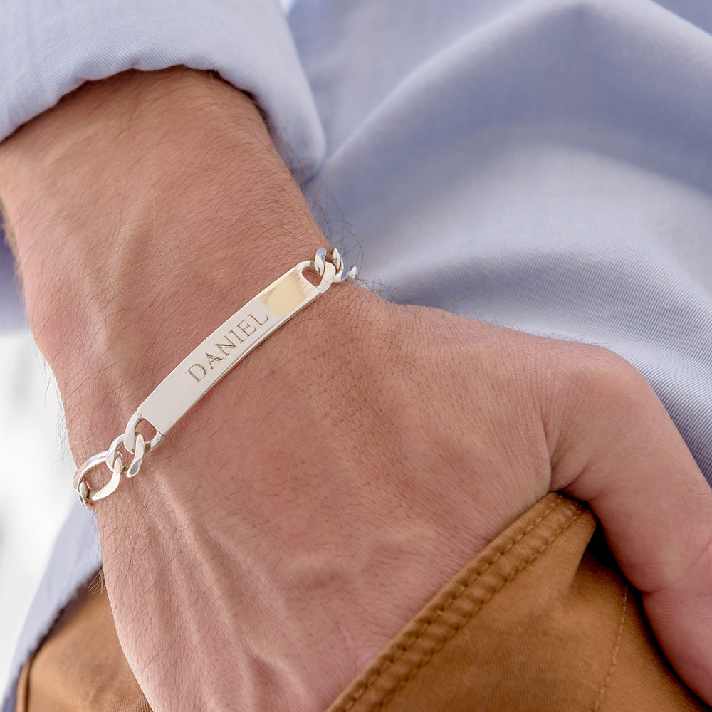 Personalized Men’s ID Bracelet | Minimalist Gift for Dad | Men's Jewelry | Gift for Men