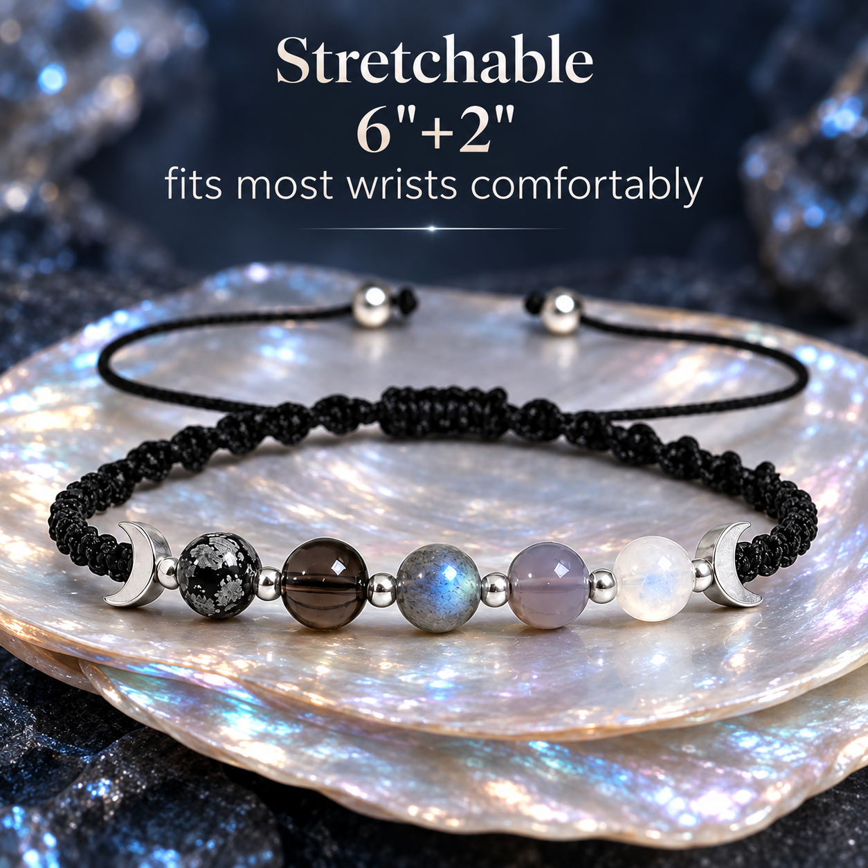 This Too Shall Pass Moon Phase Crystal Bracelet – Meaningful Gift for Her