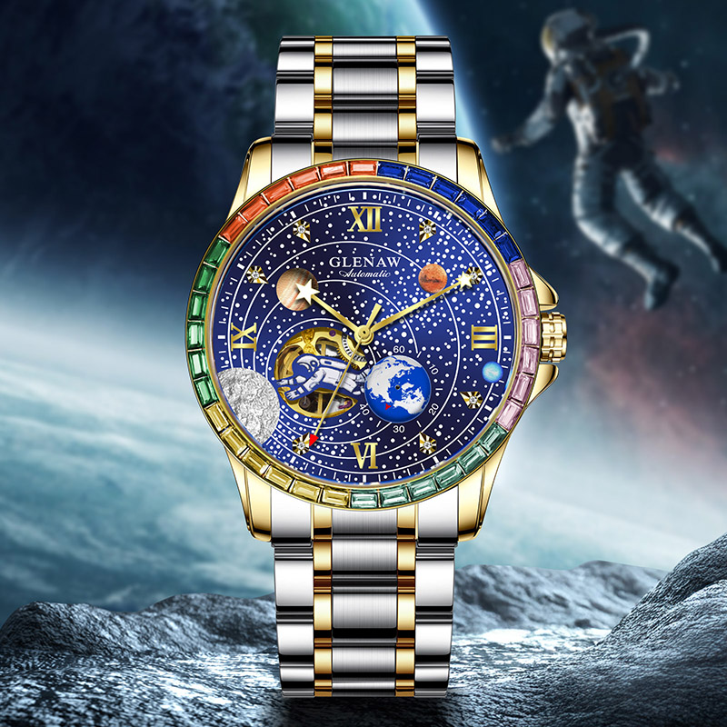 Cosmic Explorer Men’s Watch – Perfect Gift for Space Enthusiasts
