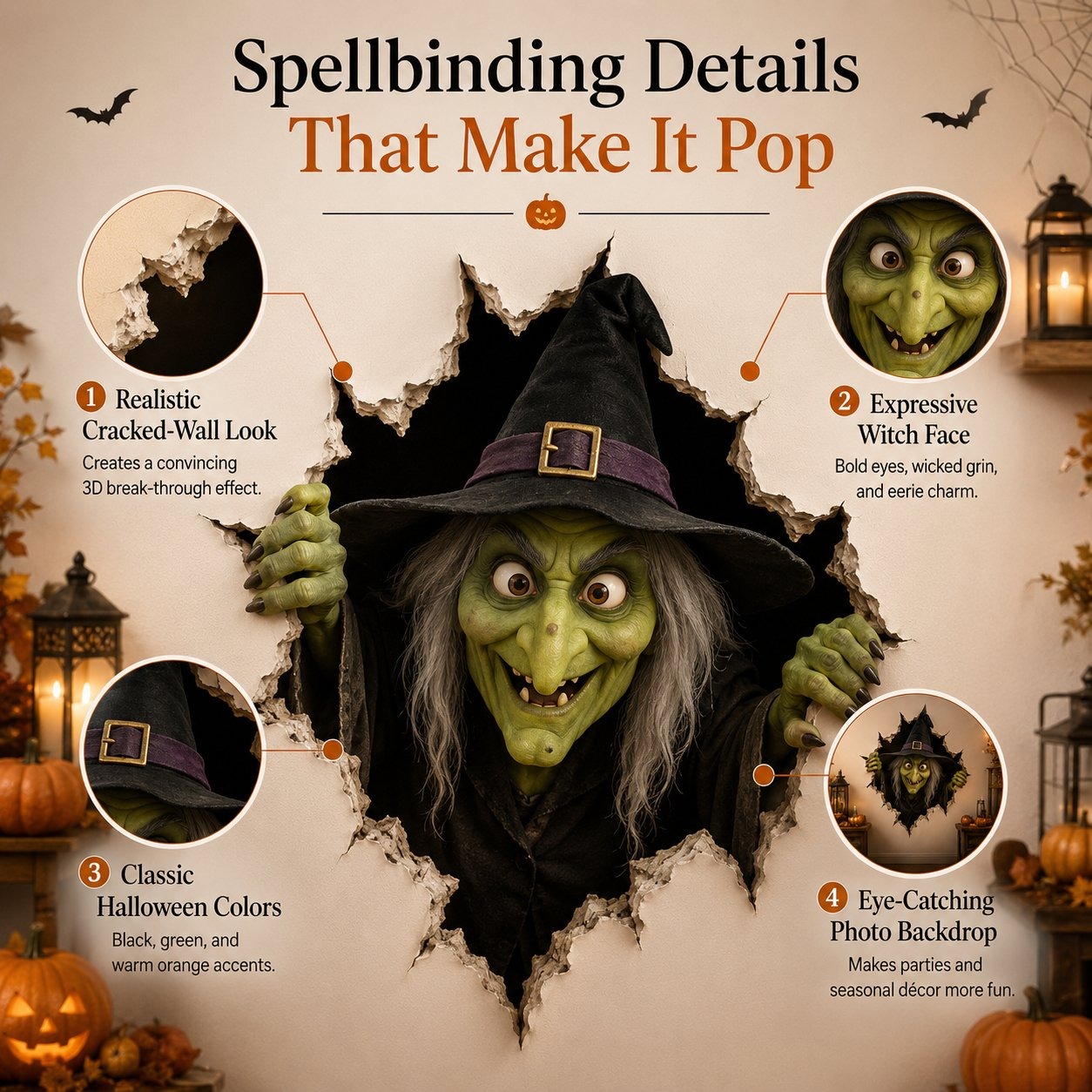 🧙Halloween Break-In 3D Wall Decals
