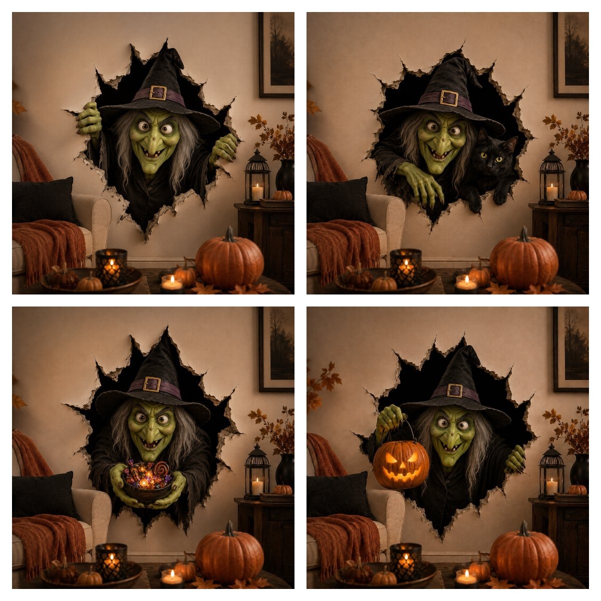 🧙Halloween Break-In 3D Wall Decals