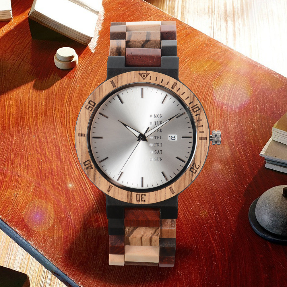 Creative OEM Wooden Watch Men's Fashion Bamboo Watch-BUNNYKACHU