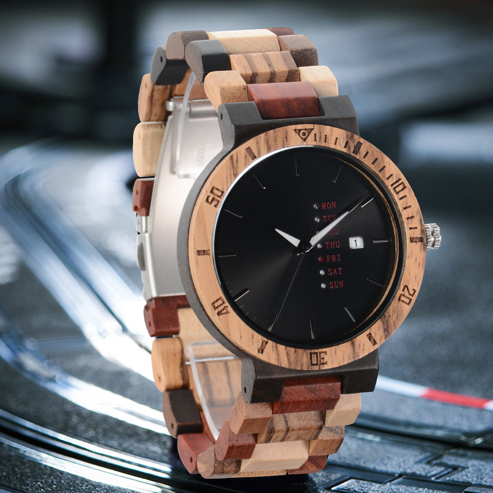 Creative OEM Wooden Watch Men's Fashion Bamboo Watch-BUNNYKACHU