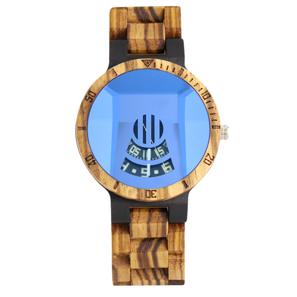 New concept men's hands-free quartz wooden men bracelet watch-BUNNYKACHU