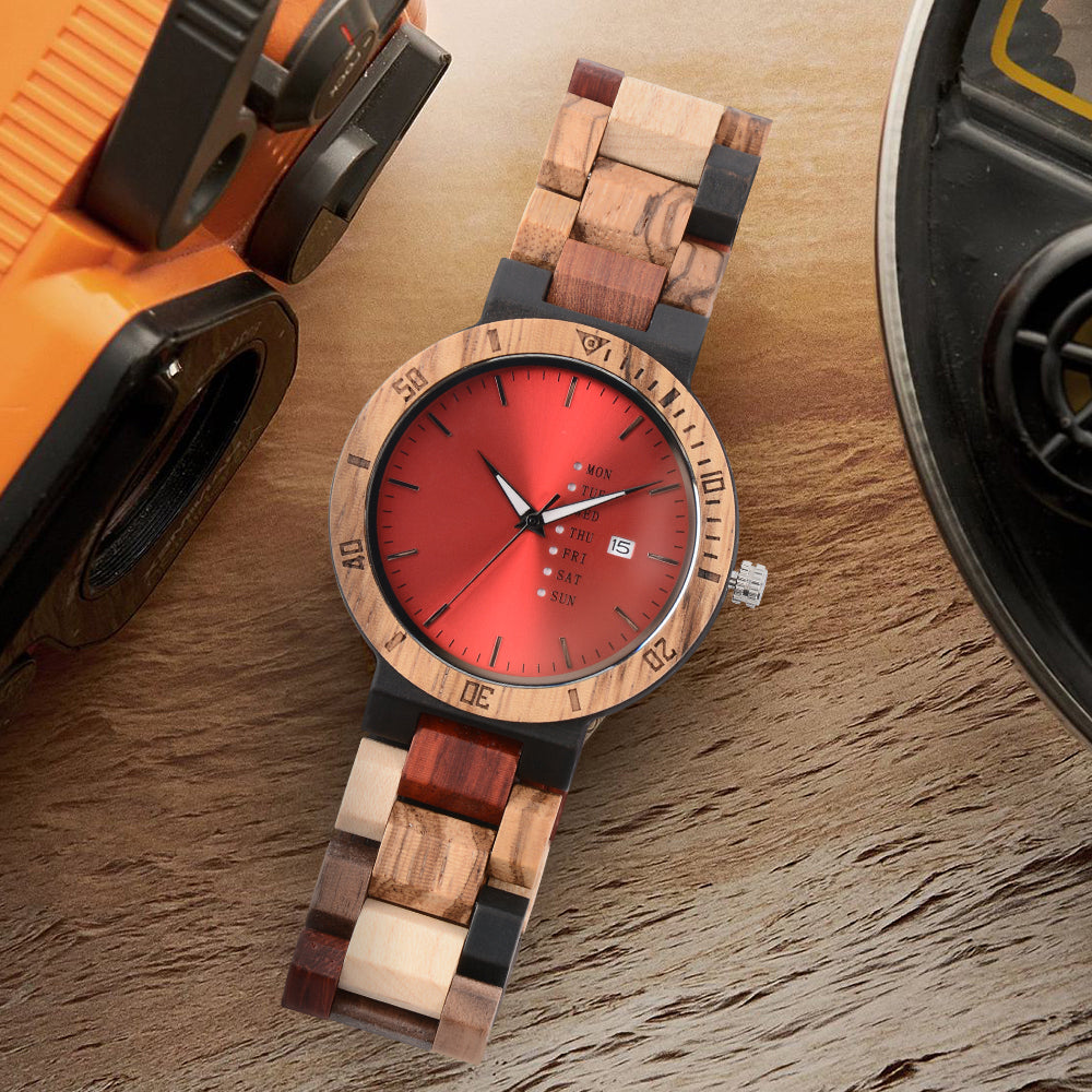 Creative OEM Wooden Watch Men's Fashion Bamboo Watch-BUNNYKACHU