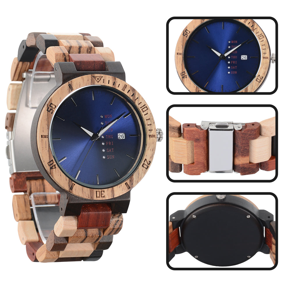 Creative OEM Wooden Watch Men's Fashion Bamboo Watch-BUNNYKACHU