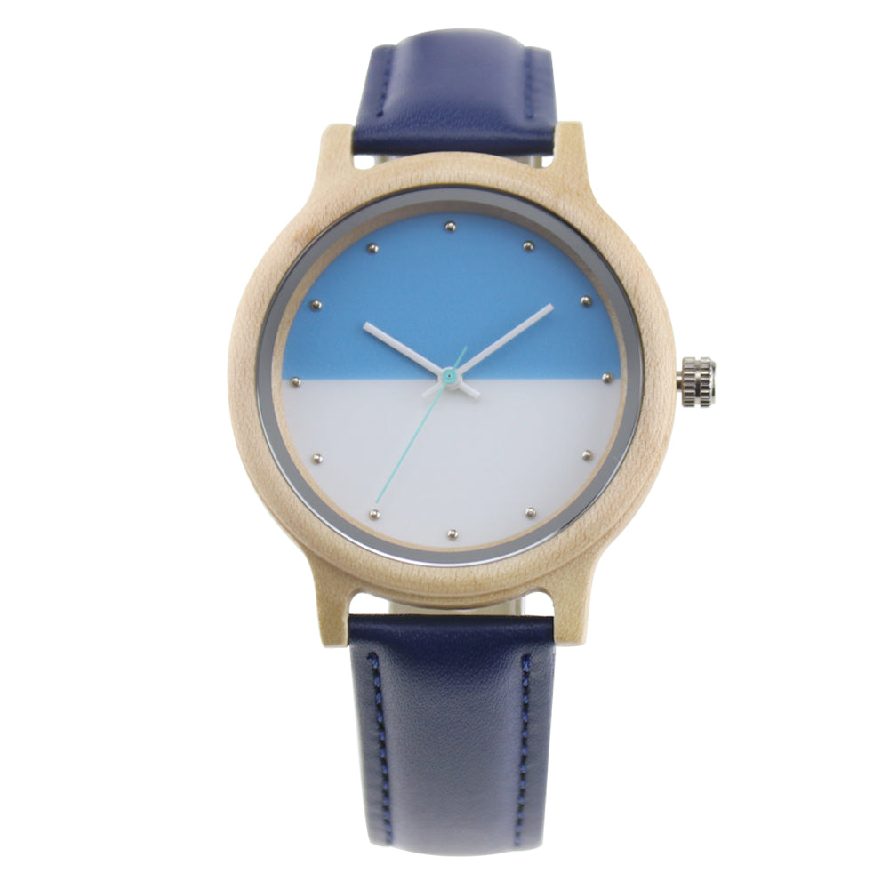 couple wood watch | quartz watch wood with genuine leather | pair watch for men and women-BUNNYKACHU