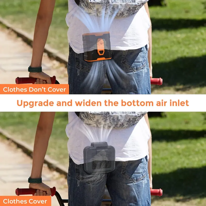 ChubbyCool 6000mAh Portable Fan Belt – Rechargeable Wearable Cooler with Flashlight