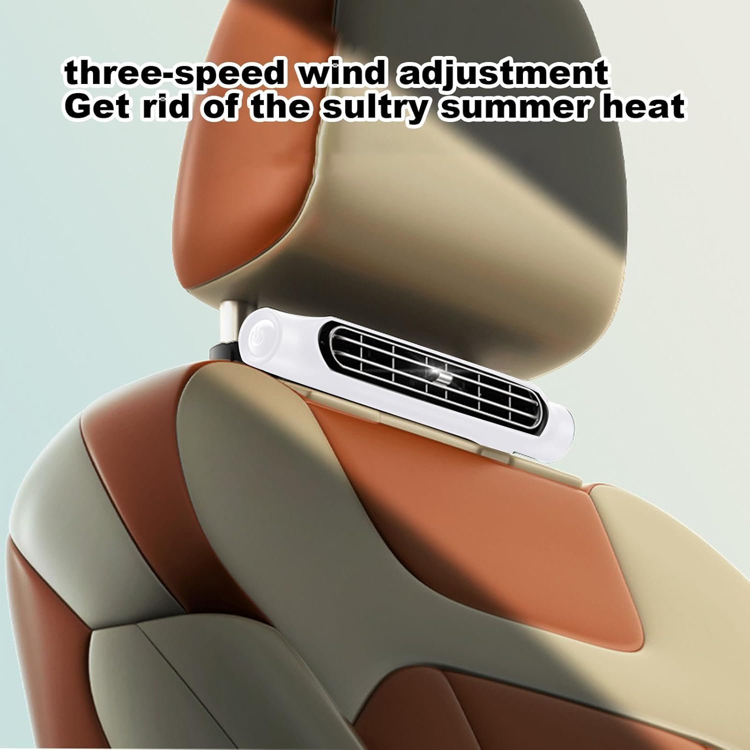 2026Ultra-Thin Car Seat Cooling Fan – 3-Speed USB Quiet Fan for Back Seat Comfort
