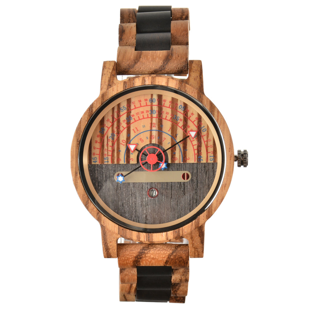 Trendy Creative Wooden Watch Business Multi-function Concept Luminous With Date Quartz Watch-BUNNYKACHU