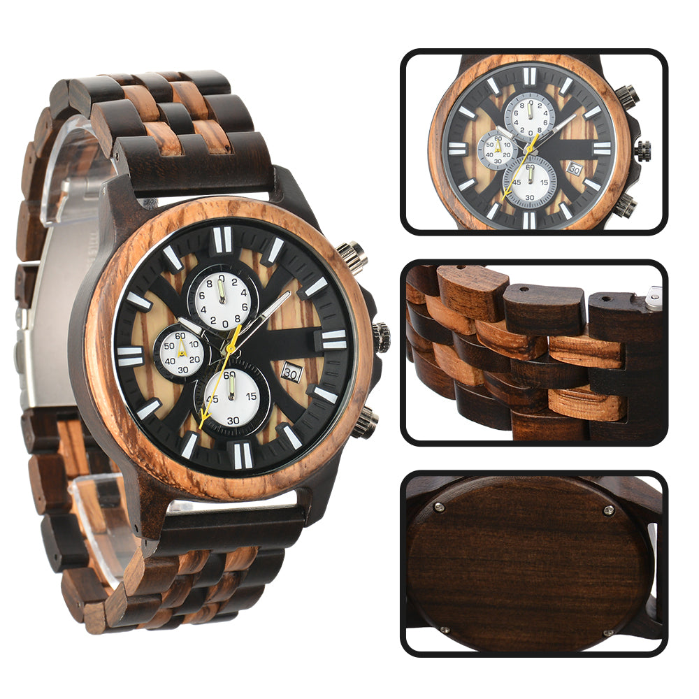 Men watches business multifunction luminous calendar watch gift-BUNNYKACHU