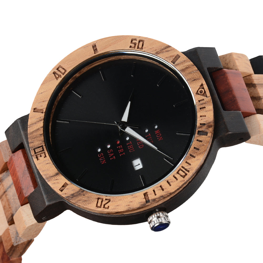 Creative OEM Wooden Watch Men's Fashion Bamboo Watch-BUNNYKACHU