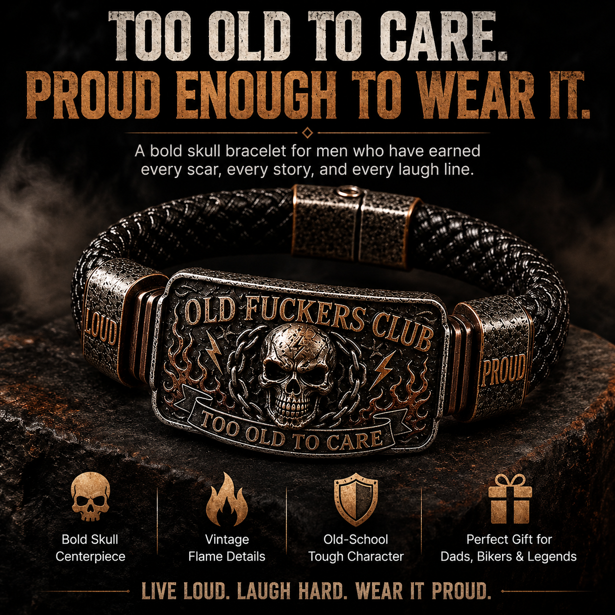 ☠️ Old Fuckers Club & Wild Freedom 🪓 | Limited Edition Vintage Bracelet 2026