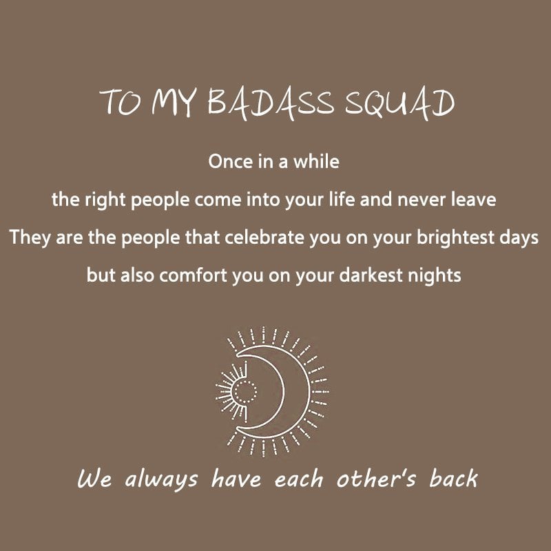 Last Day Promotion 75% OFF⇝💓 To My Badass Squad Necklace - ''We always have each other's back''👩‍❤️‍👩