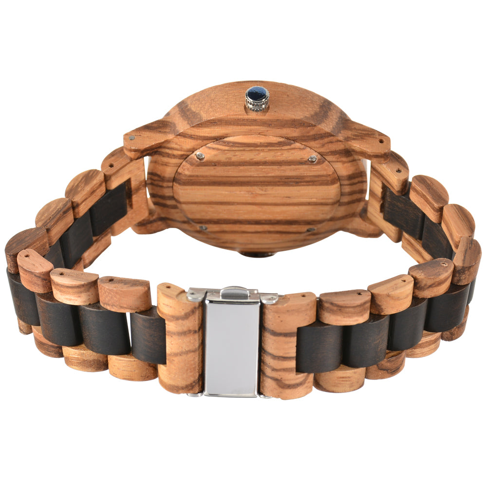 Trendy Creative Wooden Watch Business Multi-function Concept Luminous With Date Quartz Watch-BUNNYKACHU