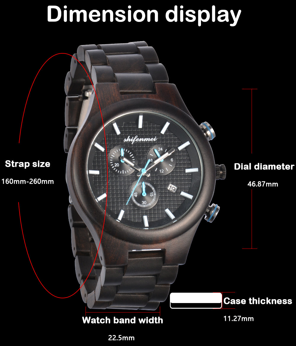 Wooden Watch Fashionable Men's Quartz Watch-BUNNYKACHU