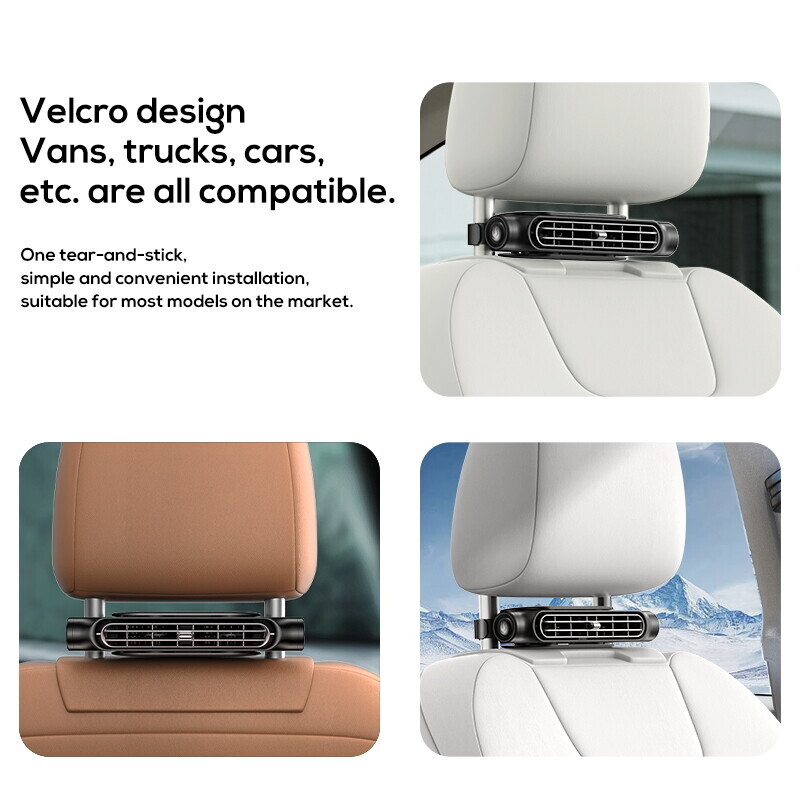 2026Ultra-Thin Car Seat Cooling Fan – 3-Speed USB Quiet Fan for Back Seat Comfort