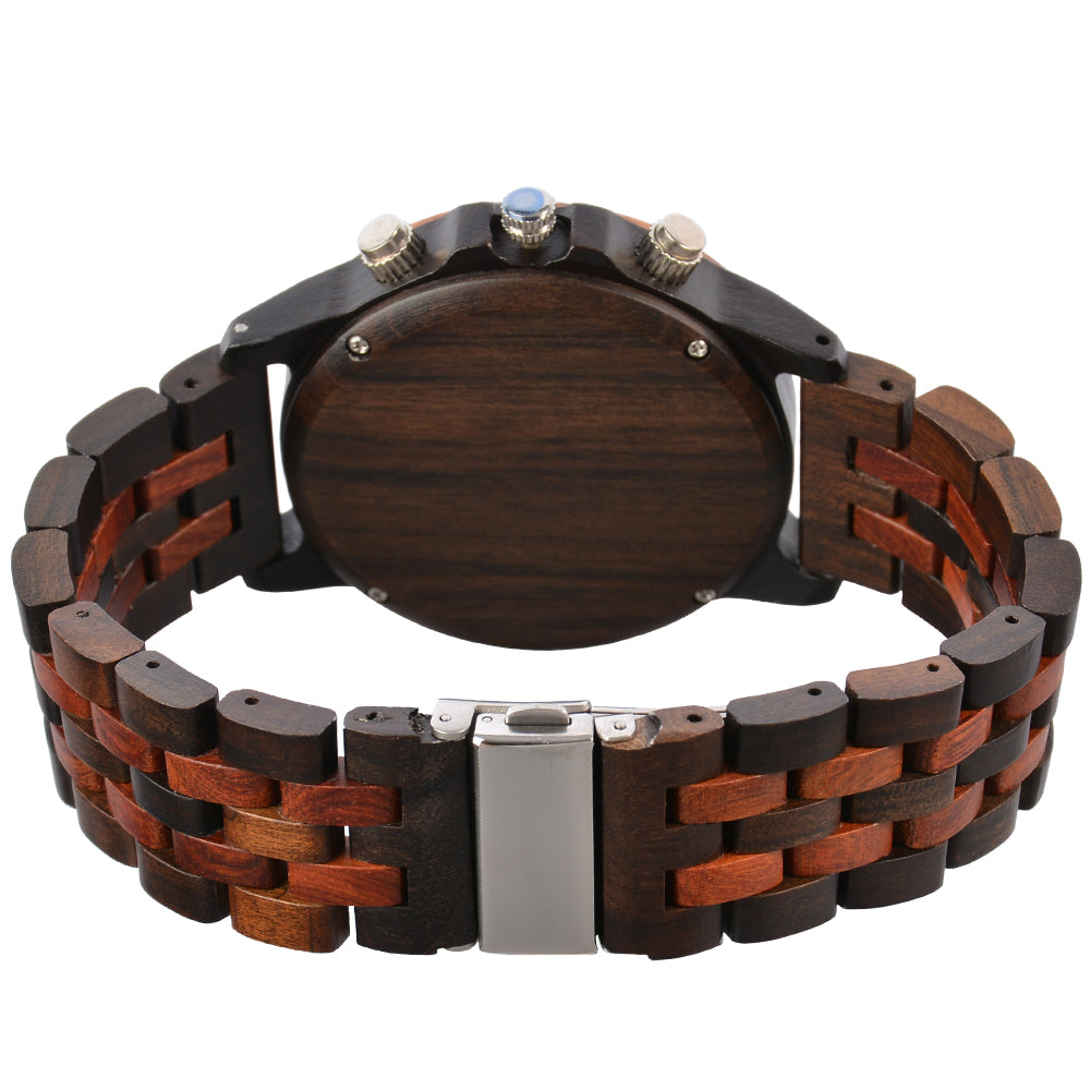 Wooden Multifunction Quartz Watch-BUNNYKACHU