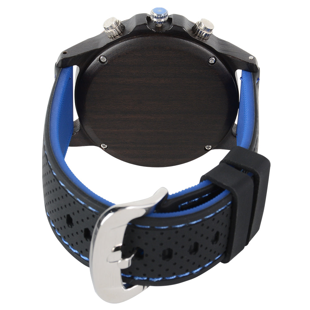 Klassiska herrklockor Pilotfunktion Luminous Quartz Watch Gift Ebony-BUNNYKACHU