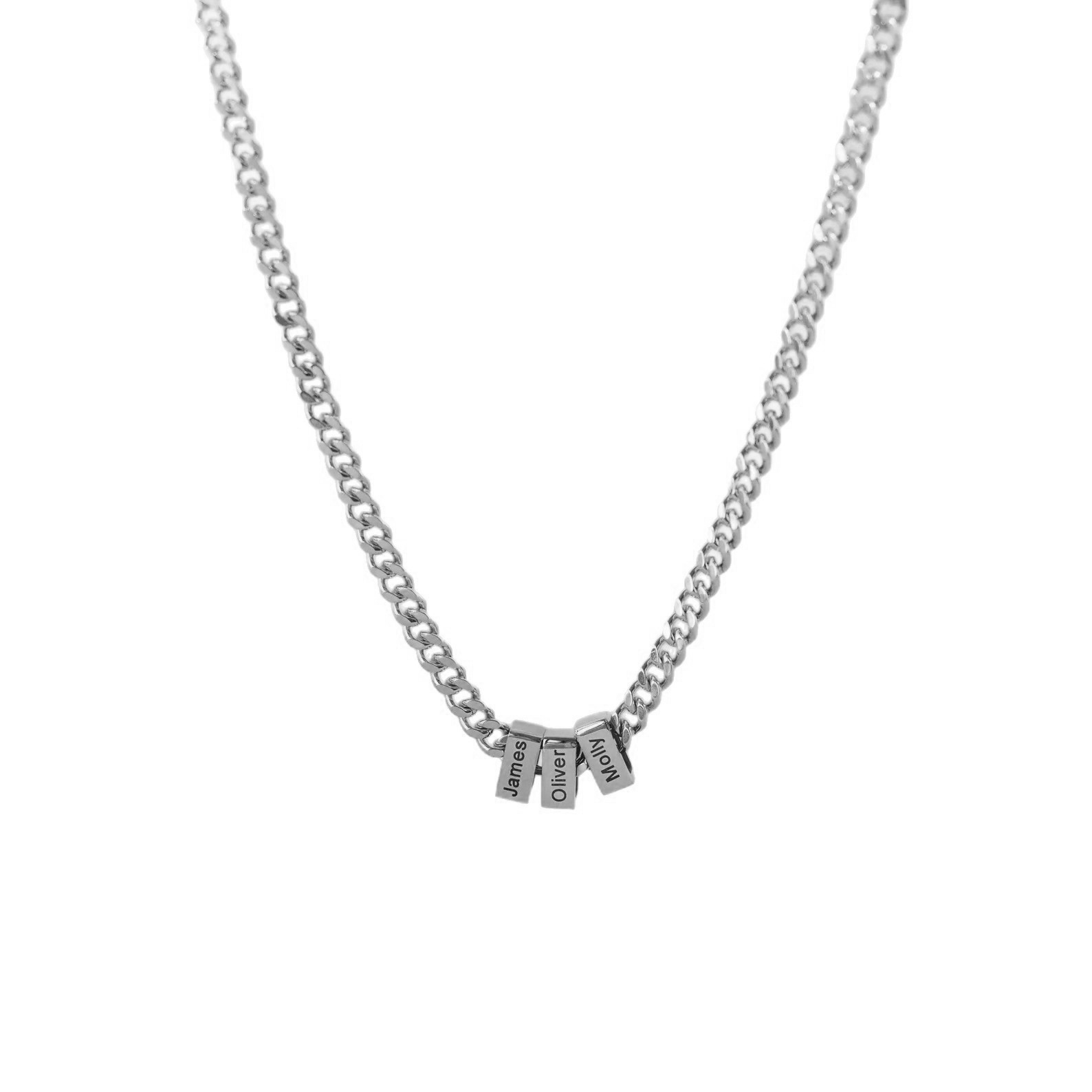 Personalized Engraved Cuban Link Necklace – 18K Gold Plated, Fade-Resistant