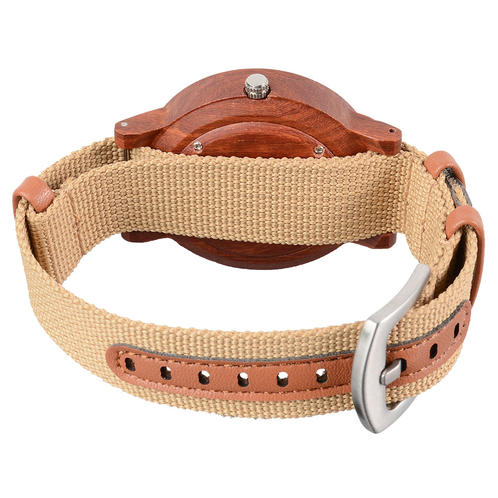 New Design Terminal Hot Sale Quartz Movement Spot Multifunctional Wooden Watch-BUNNYKACHU