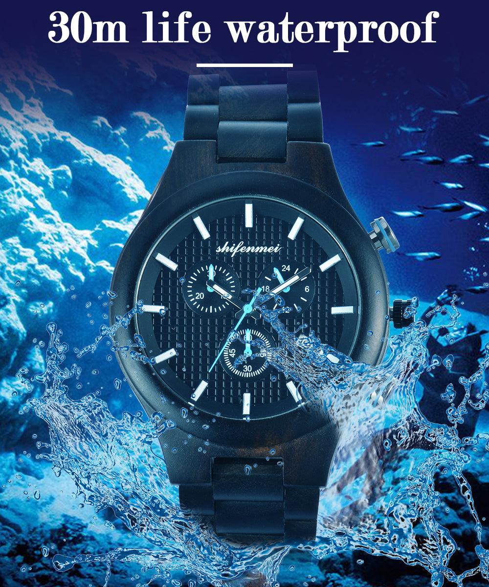 Wooden Watch Fashionable Men's Quartz Watch-BUNNYKACHU