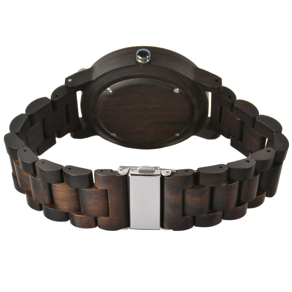 Trendy Creative Wooden Watch Business Multi-function Concept Luminous With Date Quartz Watch-BUNNYKACHU