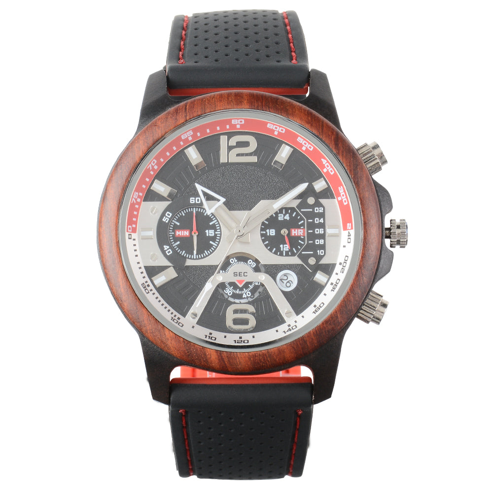 Klassiska herrklockor Pilotfunktion Luminous Quartz Watch Gift Ebony-BUNNYKACHU