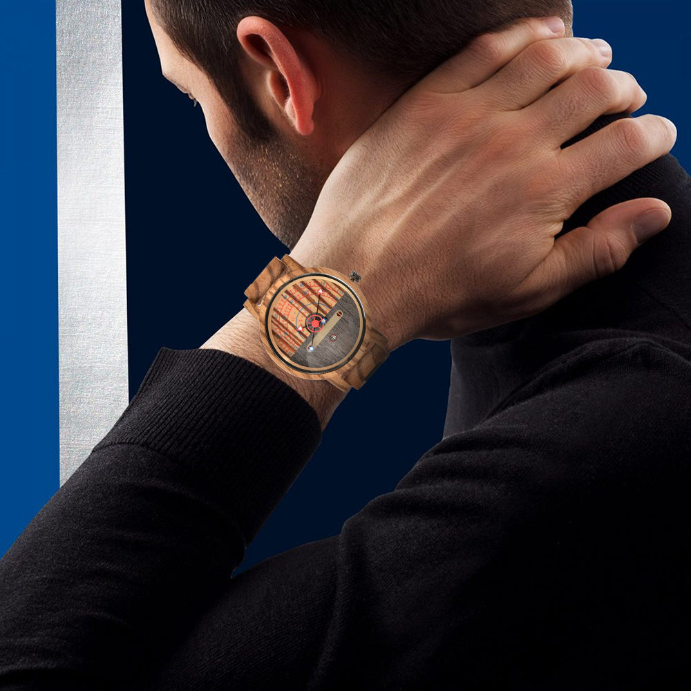 Trendy Creative Wooden Watch Business Multi-function Concept Luminous With Date Quartz Watch-BUNNYKACHU