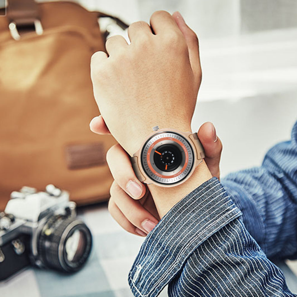 Large dial creative quartz movement wooden watch-BUNNYKACHU