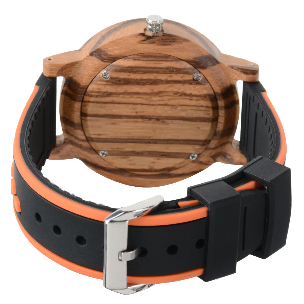 Fashion large dial quartz wood watch-BUNNYKACHU