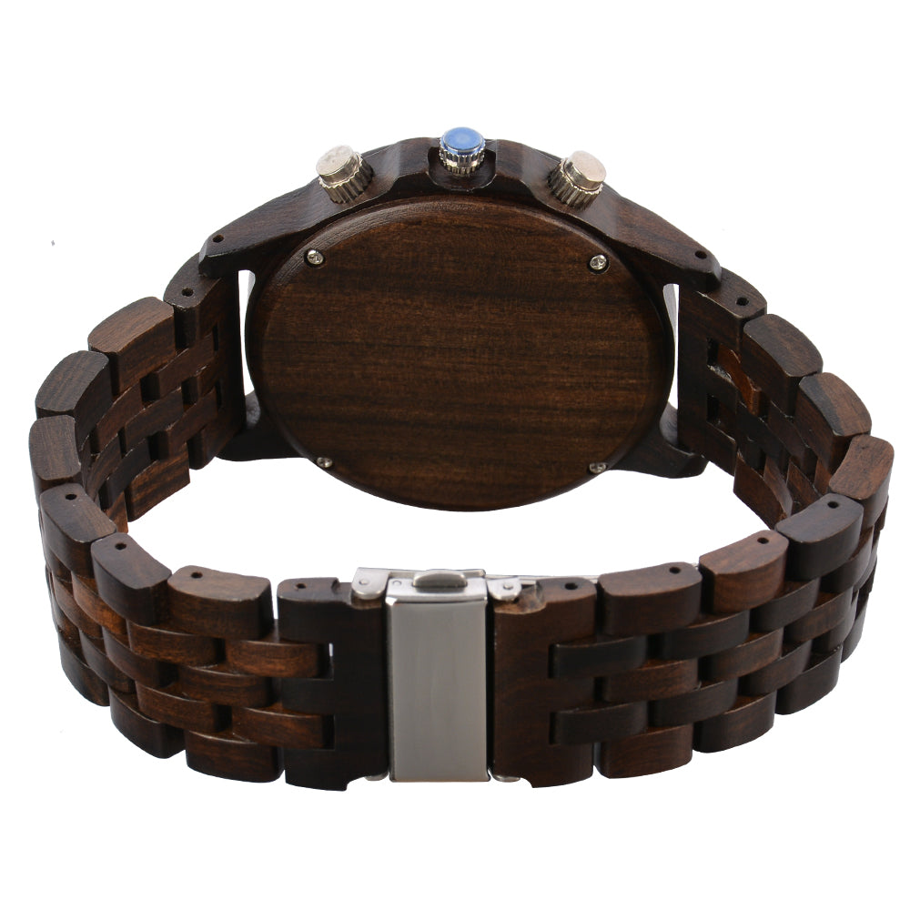 Wooden Multifunction Quartz Watch-BUNNYKACHU