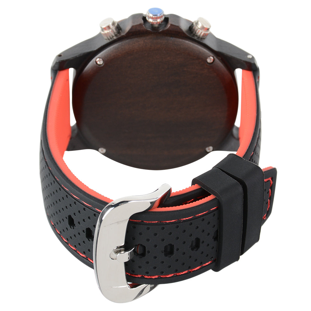 Klassiska herrklockor Pilotfunktion Luminous Quartz Watch Gift Ebony-BUNNYKACHU