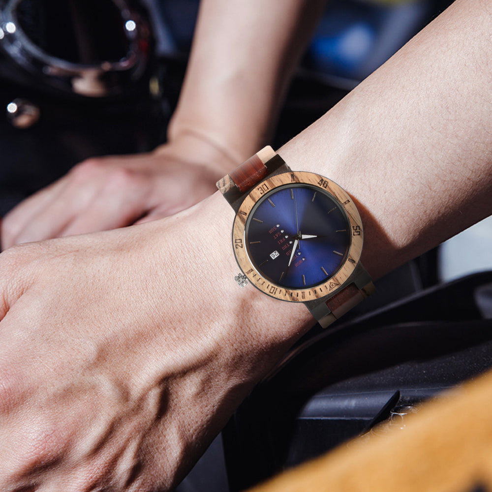 Creative OEM Wooden Watch Men's Fashion Bamboo Watch-BUNNYKACHU