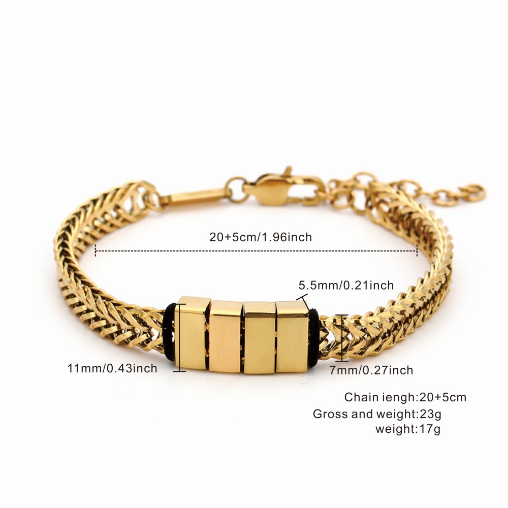 Personalized Engraved Bracelet for Men – Custom Names, Meaningful Gift for Him