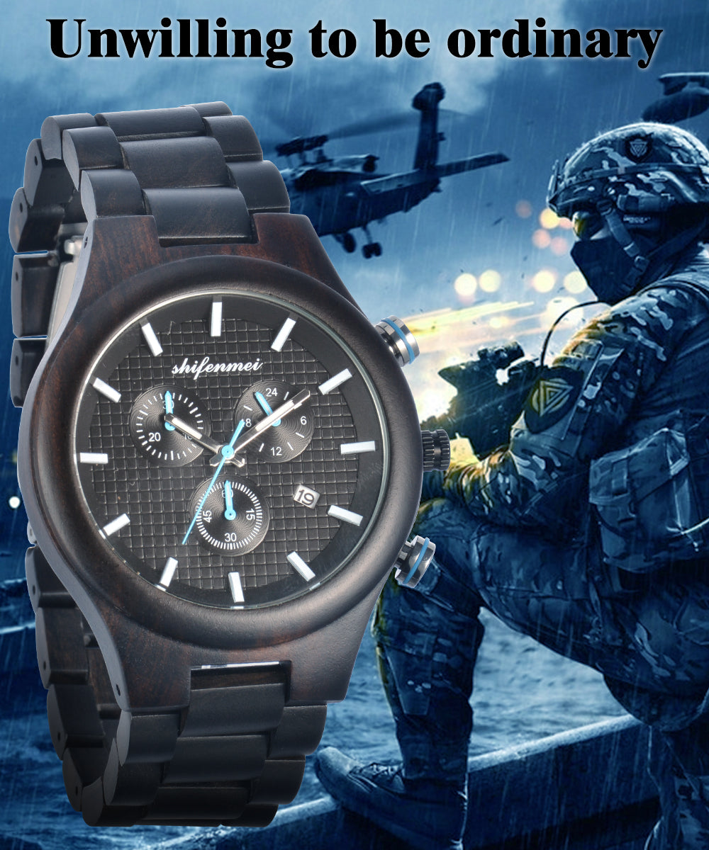 Wooden Watch Fashionable Men's Quartz Watch-BUNNYKACHU