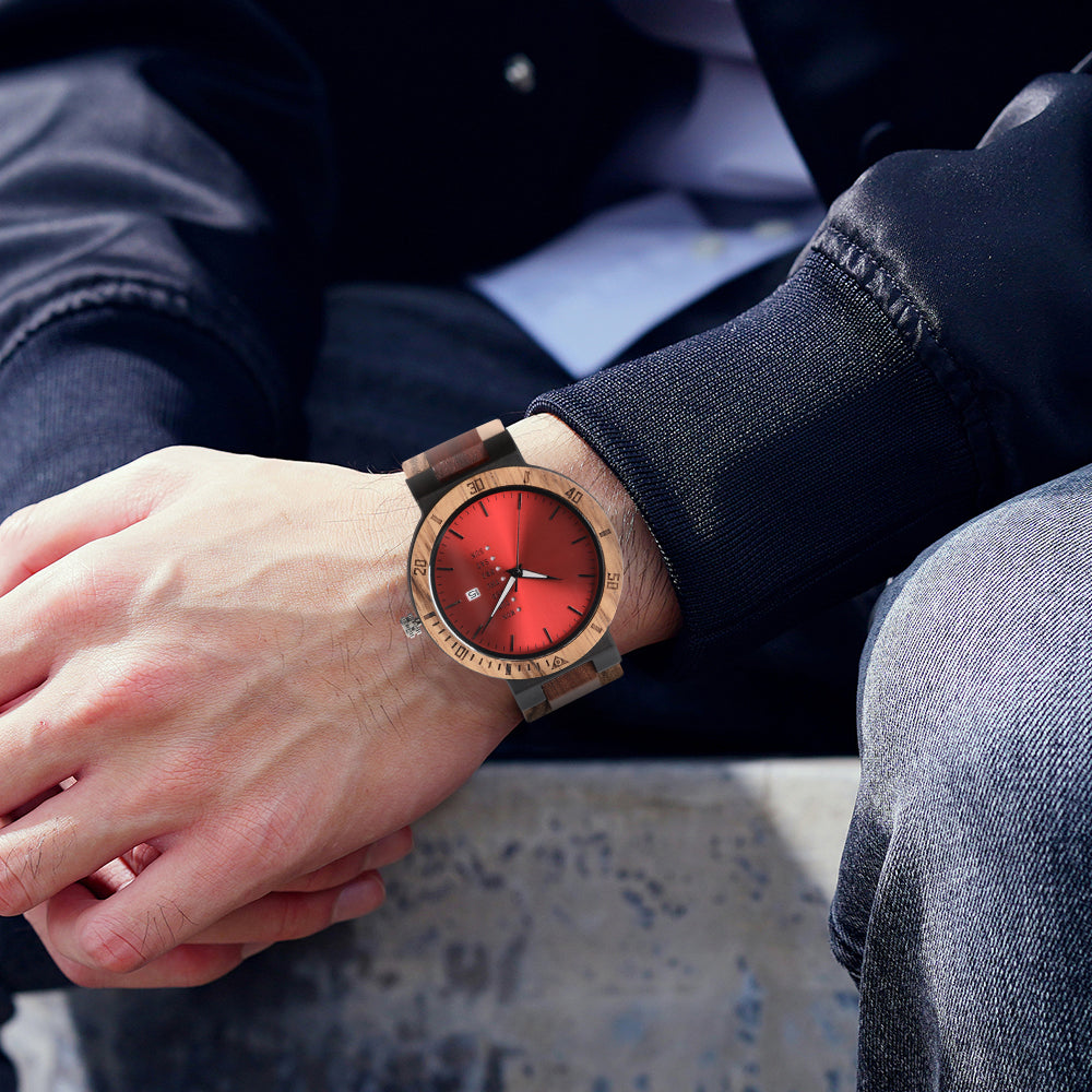 Creative OEM Wooden Watch Men's Fashion Bamboo Watch-BUNNYKACHU