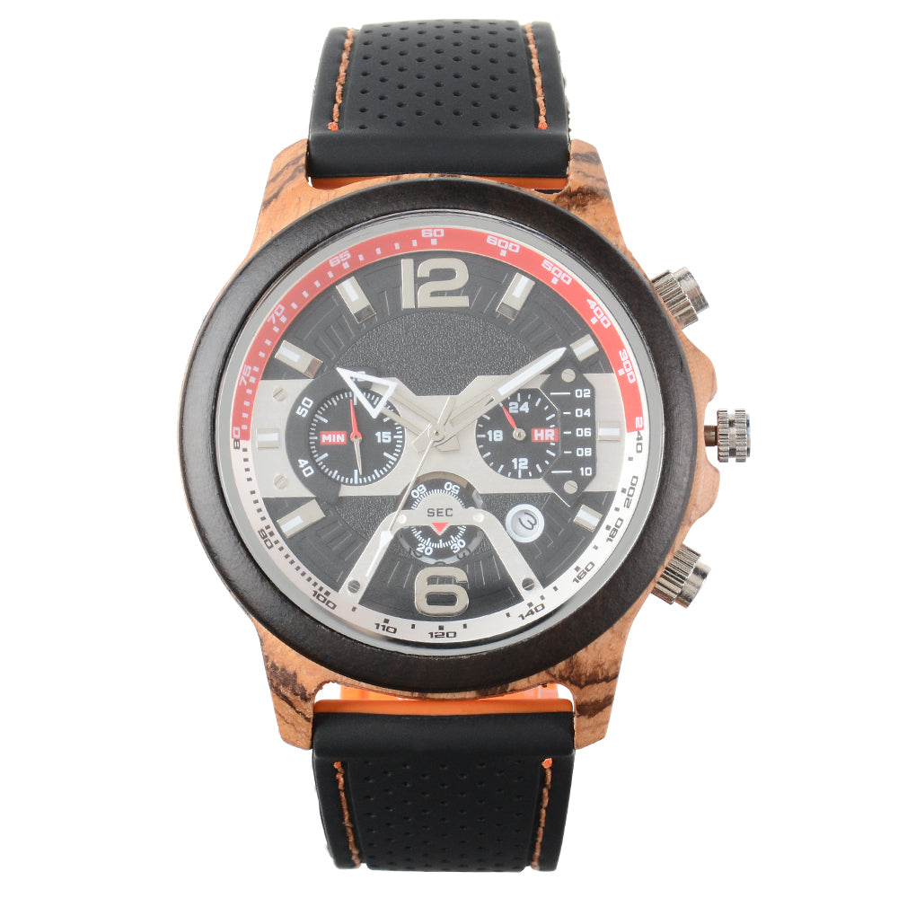 Klassiska herrklockor Pilotfunktion Luminous Quartz Watch Gift Ebony-BUNNYKACHU