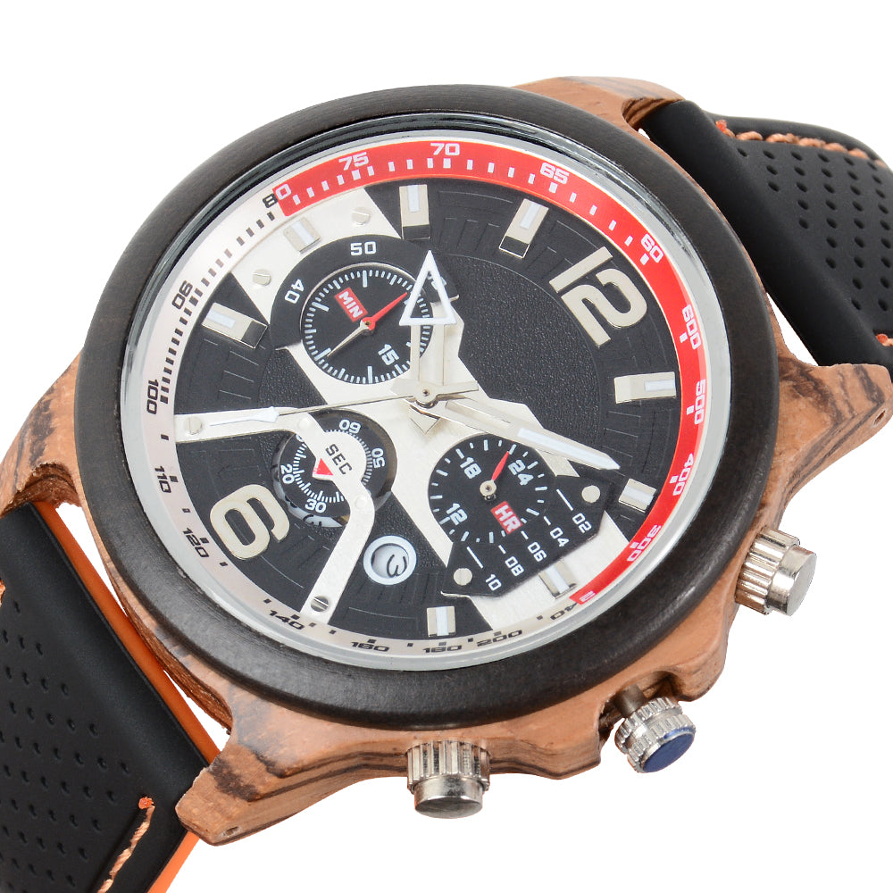 Klassiska herrklockor Pilotfunktion Luminous Quartz Watch Gift Ebony-BUNNYKACHU