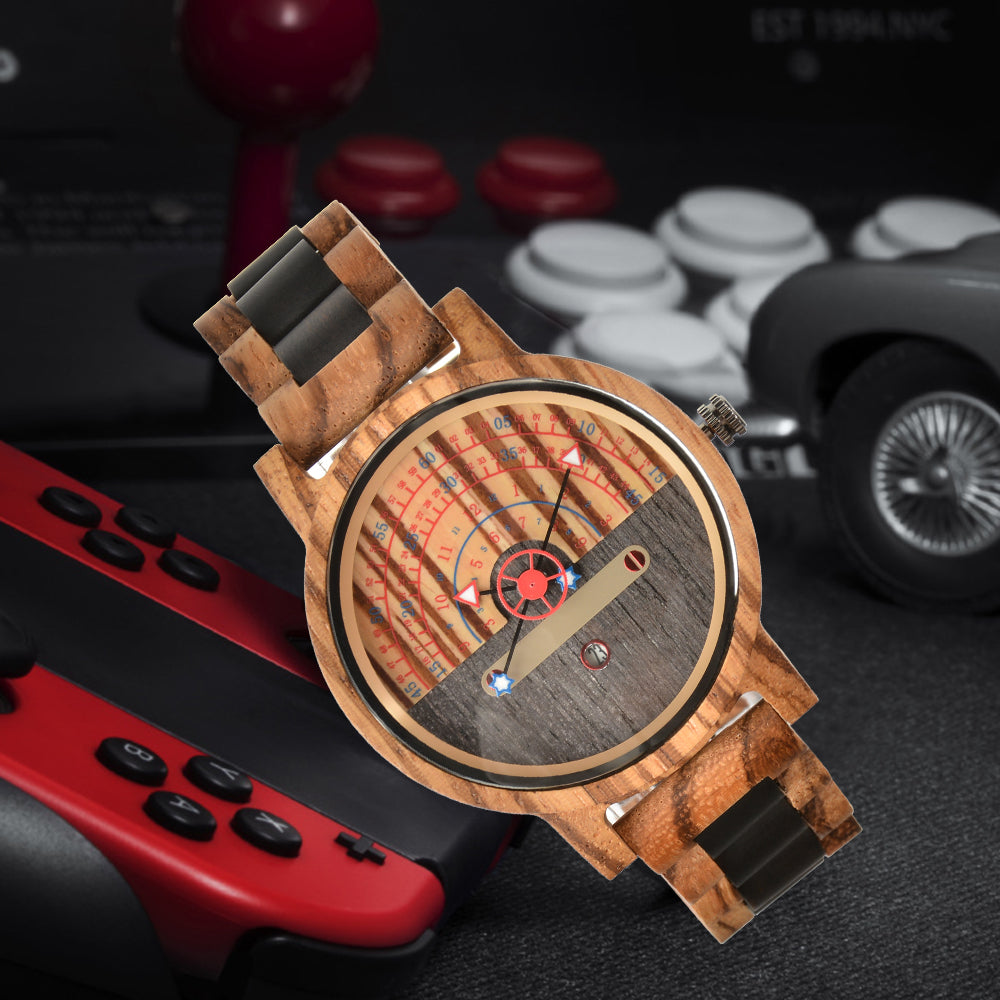Trendy Creative Wooden Watch Business Multi-function Concept Luminous With Date Quartz Watch-BUNNYKACHU