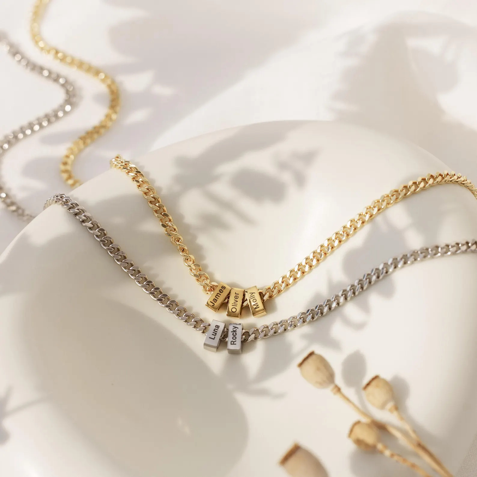 Personalized Engraved Cuban Link Necklace – 18K Gold Plated, Fade-Resistant