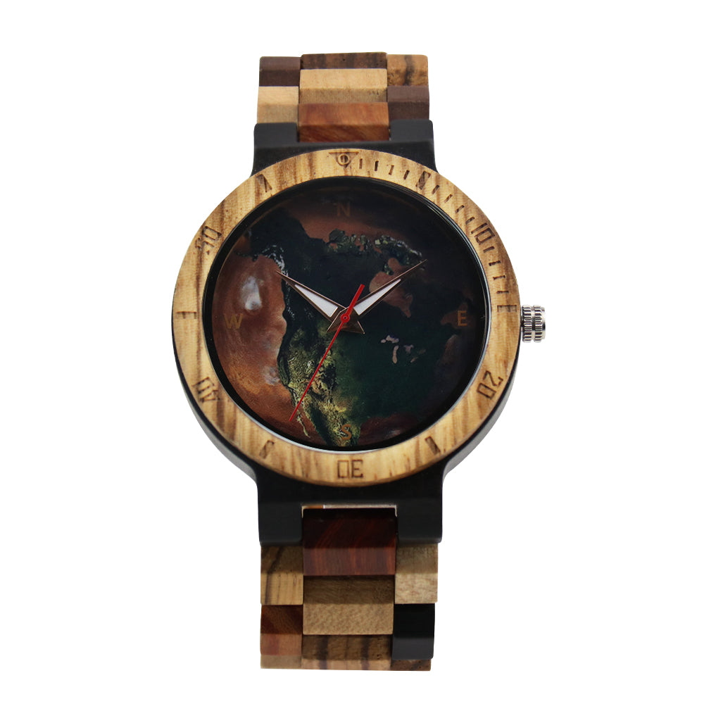 Men Wood Watch Daily Waterproof Wristwatch Quartz Clock ECO friendly wood watch for men-BUNNYKACHU