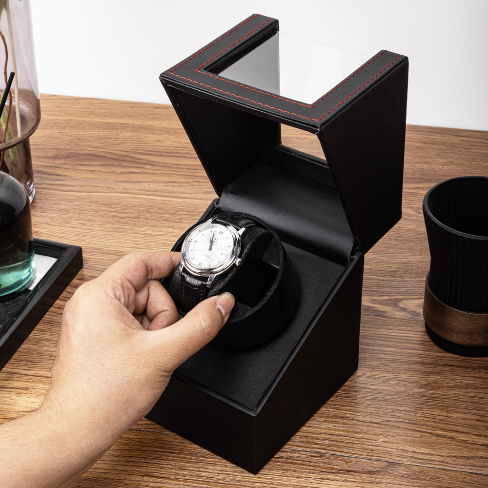 Electric Watch Winder for Automatic Watches – Quiet Operation, Adjustable Rotation Settings, Dustproof Storage