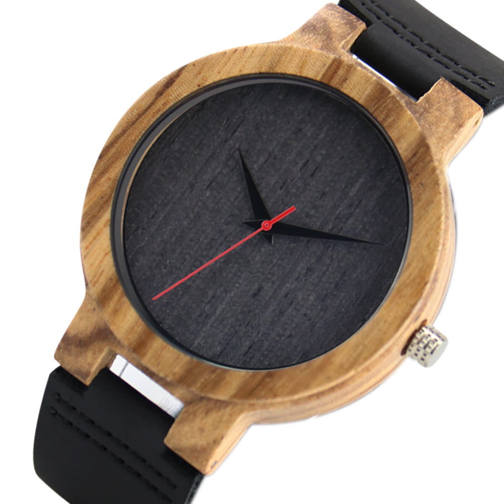 Classic Style Quartz Movement Wooden Watch With Watch Splitter-BUNNYKACHU