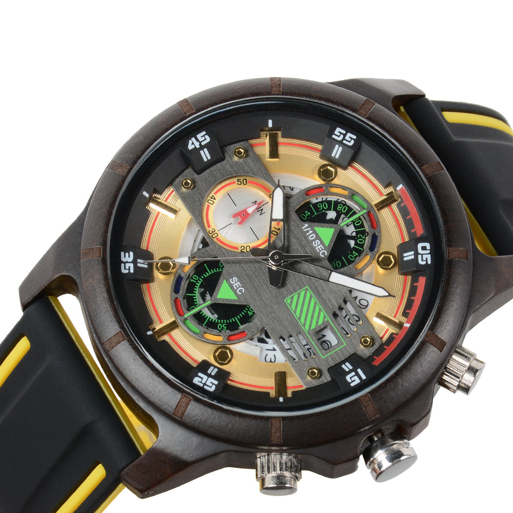 Men's Wooden Strap Watch-BUNNYKACHU