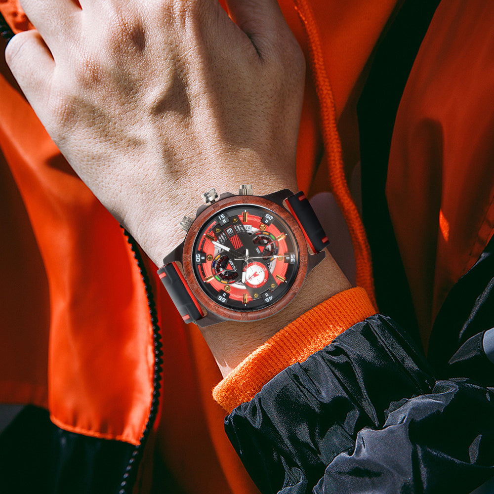 Men's Wooden Strap Watch-BUNNYKACHU