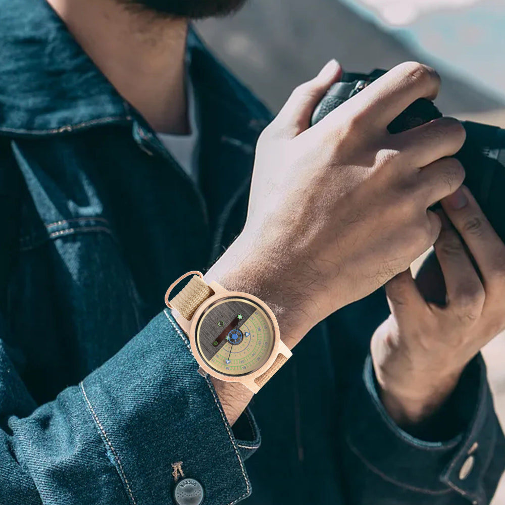 New Design Terminal Hot Sale Quartz Movement Spot Multifunctional Wooden Watch-BUNNYKACHU