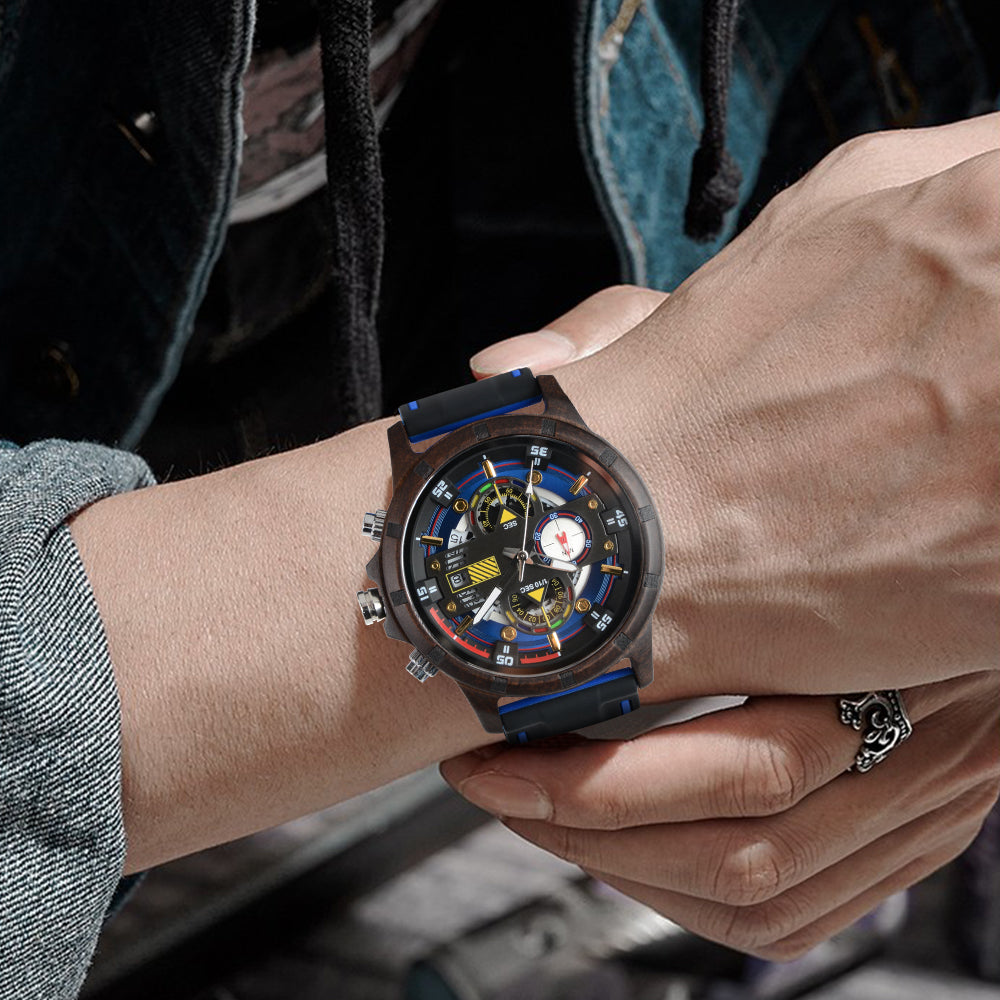 Men's Wooden Strap Watch-BUNNYKACHU