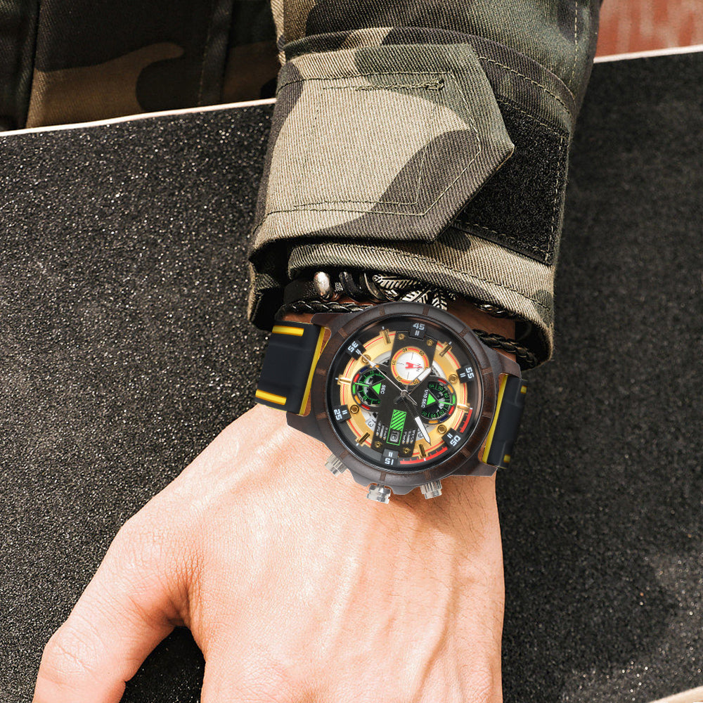 Men's Wooden Strap Watch-BUNNYKACHU